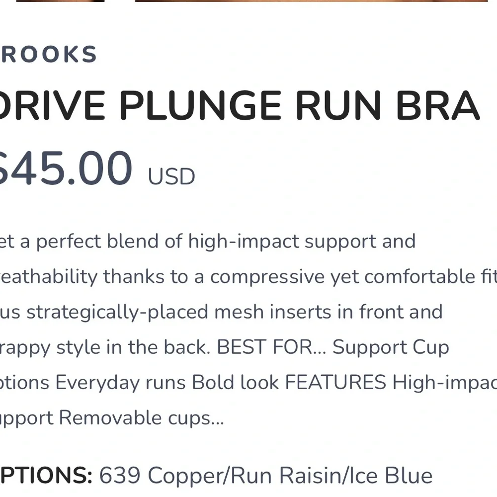 Brooks Red Sports Bra - Picture 5 of 8